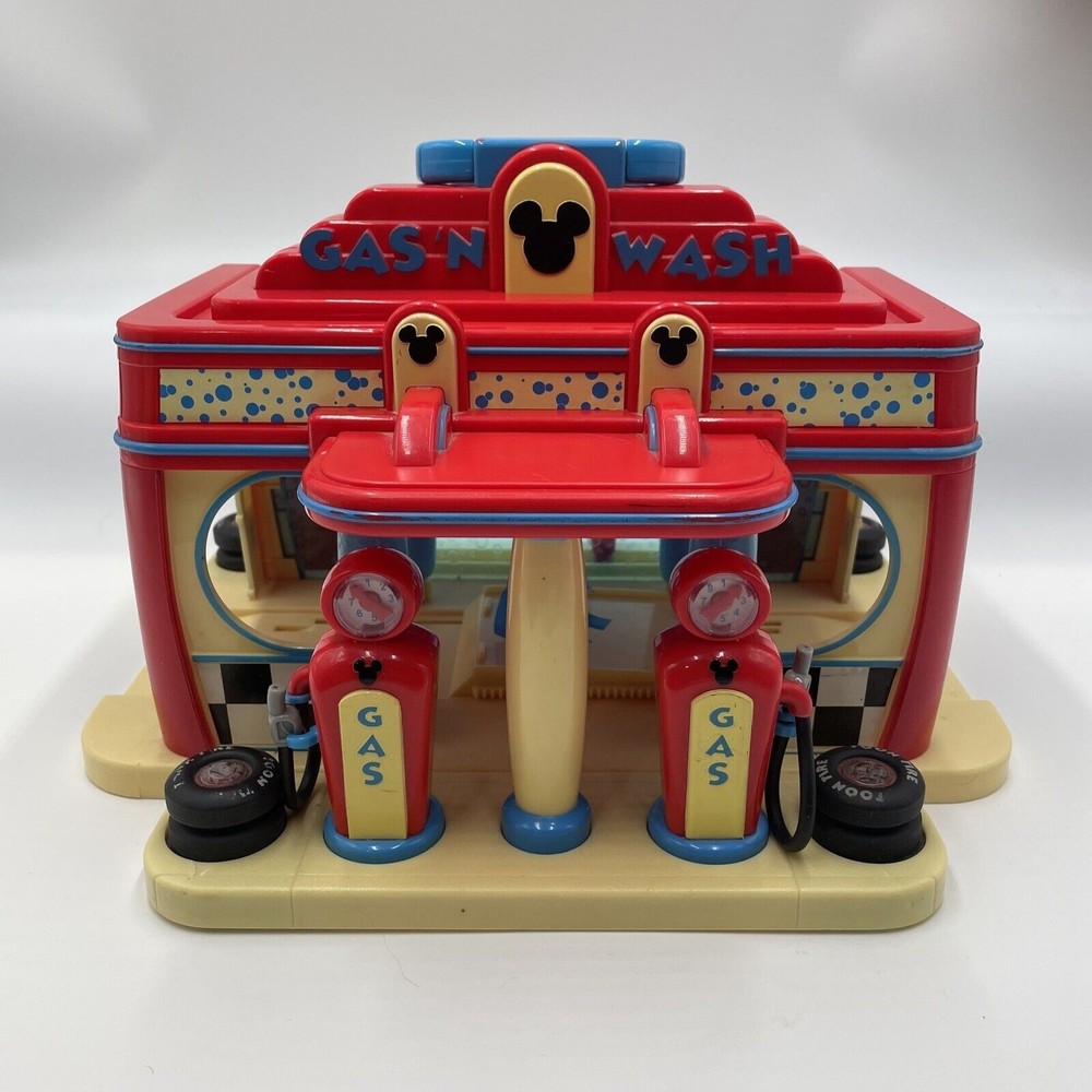 Disney Gas N Wash Car Station Play Set Mickey Mouse Clubhouse Station Toy 1P